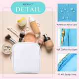 Remerry 6 Pcs Nylon Cosmetic Bag Travel Make up Pouch Toiletry Bag with Zipper Preppy Makeup Bag Waterproof Makeup Organizer Bag Set for Women Girls Remerry