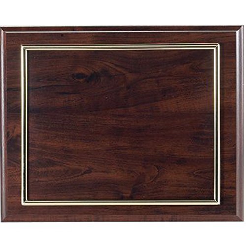 SHOP AWARDS AND GIFTS 8.5 x 11 Certificate Frame Holder, Slide In Wall Plaque Display, 10-1/3 x 13 Inch Frame, Walnut with Gold Border SHOP AWARDS AND GIFTS