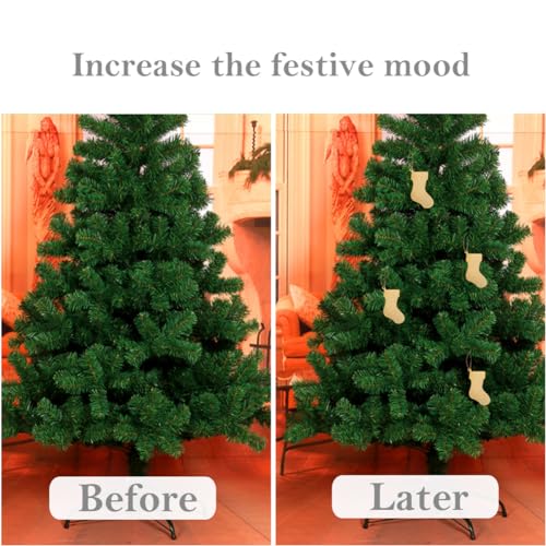 ARTIBETTER 50pcs Wooden Stocking Cutouts Unfinished Christmas Ornaments Hanging Pendant Christmas Stocking for DIY Crafts Decoration,Christmas Tree ARTIBETTER