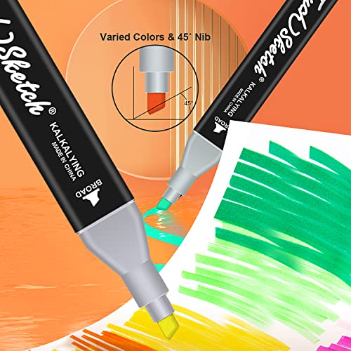 Markers Skin Tones, 80 Colors Copic Marker Pen Dual Tip Alcohol Sketch  Markers Set for Kids Adults Artists Painting, Coloring