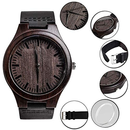 KOSTING Personalized Wood Wrist Watch for Men Best Gifts for Husband Gift Ideas Personalized Gift for Husband Gifts for Him Unique Gifts Husband - WoodArtSupply