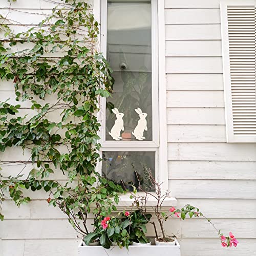 Easter Wooden Bunny Cutouts Unfinished Wooden Rabbit Cutouts Blank Bunny Wood Slices Ornaments for Christmas Wedding Birthday Party Easter Spring Zontween