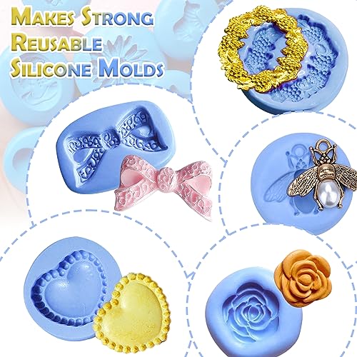 Silicone Putty - 7/8 LB Flexible Silicone Mold Making Kit for Reusable Silicone Molds Making - Easy 1:1 Mixing Ratio Fast Cured Molding Putty for DecorRom