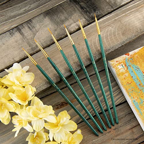 Royal & Langnickel Royal Zip N' Close Gold Taklon Detail 6-Piece Brush Set - WoodArtSupply