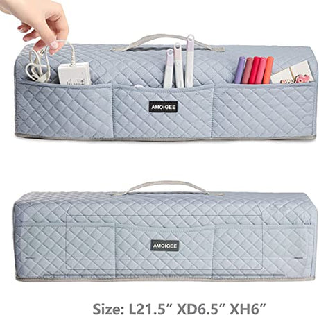 AMOIGEE Padded Dust Cover Compatible with Cricut Maker, Cricut Maker 3, Explore Air 2, Cricut Explore 3 Machine, with Pockets for Cricut Suppliers AMOIGEE