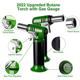 Koackl Refillable Butane Torch with Fuel Gauge & Safety Lock - Adjustable Flame - Perfect for Welding, Resin Art, & More - One-handed Operation Koackl