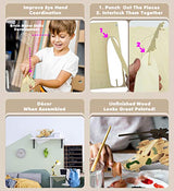 Puzzled 3D Puzzle Black Shark Helicopter Wood Craft Construction Model Kit, Educational DIY Wooden Toy Assemble Model Unfinished Crafting Hobby Army Puzzled