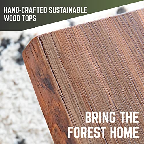 PIPE DECOR Restore Wood for Console Table Top or Bench 48 in. x 16 in. x 1.25 in. Reclaimed Ponderosa Pine Wood in Sunset Cedar Stain PIPE DECOR