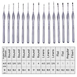 MEEDEN Miniature Paint Brush Set,15 Tiny Professional Fine Tip Detail Paint Brushes, Detailing Paintbrushes for Acrylic Watercolor Oil Painting- MEEDEN