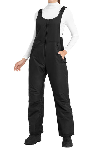 Ohuhu Snow Pants Womens Snow Bibs Essential Insulated Ski Bib Overalls for Women Snowboarding Winter Black M