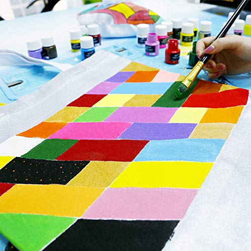 Mont Marte Signature Fabric Paint, 12pc x 0.7oz (20ml), Suitable for DIY Fashion and Homewares Mont Marte