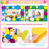 232 Pieces Easter DIY Picture Frames Craft Kit for Kids 32 Pieces Fall Felt Photo Frames with 200 Easter Pieces Self Adhesive Stickers for Easter Ferraycle