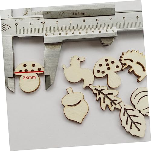 VOSAREA 50pcs Pieces Unfinished Wooden Animal Figures Blank Wood Chips Unfinished Wooden Cutouts Hanging Ornaments Blank Wooden Slices Accessories VOSAREA