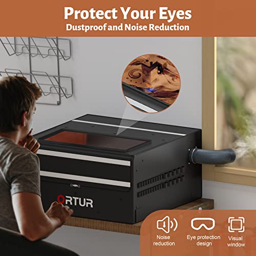 ORTUR Laser Engraver Enclosure, Fireproof and Dustproof Protective Cover with Exhaust Fan for All ORTUR Laser Engravers, Insulates Against Smoke and - WoodArtSupply