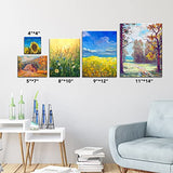 ESRICH Canvases for Painting Blank Cotton Canvas Boards 21Pack with 7 Size 4x4, 5x7, 8x10, 9x12, 11x14，Round Canvas with D8, D10, 3 of Each, Painting ESRICH