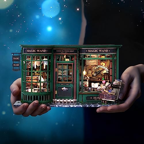 Spilay DIY Miniature Dollhouse Wooden Furniture Kit,Handmade Mini Modern Model Plus with Dust Cover & LED,1:24 Scale Creative Doll House for Lover Spilay