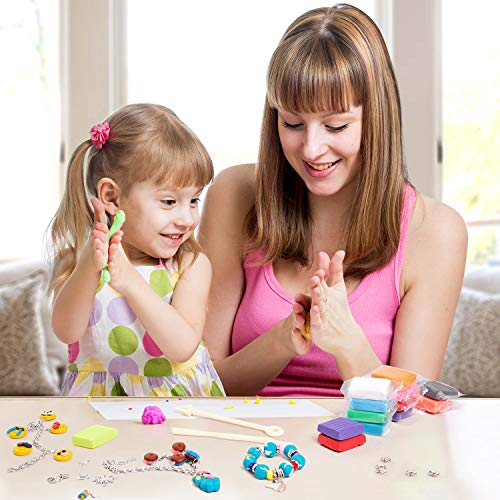SWAKER Make Your Own Clay Jewelry - Clay Jewelry Making Craft Kit for  Girls, Arts and Crafts for Kids Ages 8-12 and Up, Oven Bake Polymer Clay  Kit for