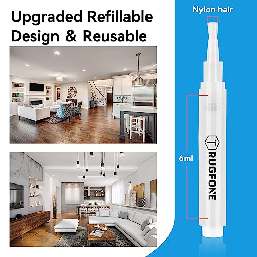 TRUGFONE Touch Up Paint Pen 4 Pack Pens Fillable Paint Touch Up Brush Pen for Walls Refillable Paint Touch Up Pen for Wall Repair Funiture Cabinet TRUGFONE