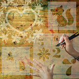 15 Pieces Blank Stencil Sheets, 12 x 12 Inch Clear Blank Material Mylar Templates, Square Blank Stencil Template for Cricut Vinyl Cutting ArtCute