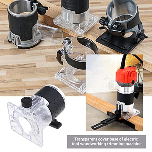 Micro Traders 2Pcs Woodworking Trimmer Router Base Compatible with Makita Router Transparent Trimming Machine Protection Cover Protective Shield Micro Traders