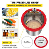 VEVOR Vacuum Chamber with Pump, 5 Gallon Vacuum Chamber Acrylic Lid, 5CFM 1/2 HP Single Stage Rotary Vane Vacuum Pump, 110V HVAC Air Tool Set for VEVOR