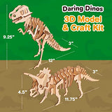 CoolToys Daring Dinos Paint n' Play 3D Model and Craft Kit - STEM Educational Wooden Dinosaurs Building and Painting Set for Kids Ages 6+, Fun and CoolToys
