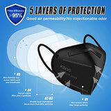 YOTU KN95 Face Masks 60 Pcs,5 Layers Cup Dust Mask,Filter Efficiency 95%, Suitable for Home Work Restaurants YOTU