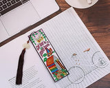 Diamond Painting Bookmarks Penta Angel PU Leather Resin Rhinestone Art Book Marker with Tassel Painting Tool Kit for Book Reader Adults Kids Home PENTA ANGEL