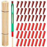 90 Pieces Epoxy Glitter Pen Turner Attachment Set, Including 30 Nonstick Sleeves 30 Silicone Plugs Silicone Pen Caps 30 Dowels Glitter Pen Project Outus