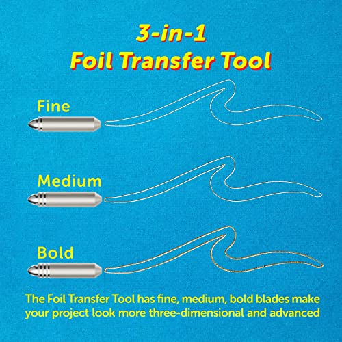 Foil Transfer Tool Replacement for Cricut Maker and Maker 3, Explore, Explore One & Explore Air 2/3, Including Fine, Medium and Bold Blades FAGOO