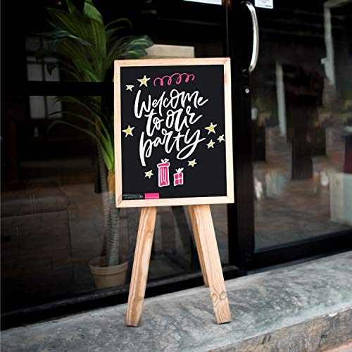 LANA & LUCA Jumbo Liquid Chalk Markers Square Tip - Bold Color Chalk Board Marker for Chalkboards, Windows, Signs, Blackboards - 24 Chalkboard Labels LANA & LUCA