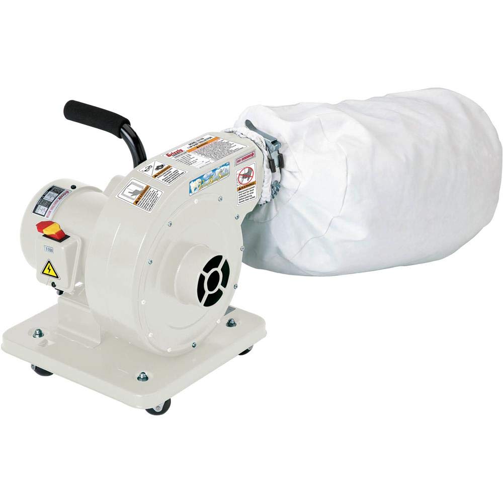 Grizzly Industrial G1163P - 1 HP Light Duty Dust Collector - Polar Bear Series - WoodArtSupply