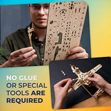 UGEARS Bayraktar TB2 Combat Drone - Powerful Wooden Airplane Drone Model Kit with Movable Rudders, Wing Ailerons, Moving Camera and Missiles Under UGEARS