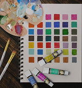 MyArtscape Acrylic Painting Tubes Set - 48 x 21ml - Lightfast - Heavy Body - Rich Pigments - Vibrant Colors - Professional Art Supplies - Artist MyArtscape