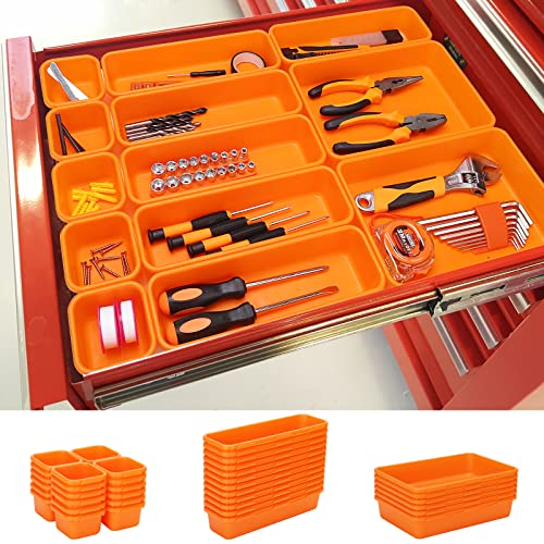42 Pack Tool Box Organizer Tool Tray Dividers, Rolling Tool Chest Cart Cabinet Workbench Desk Drawer Organization and Storage for Hardware, Parts, KeFanta