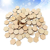 Healifty 200pc Blank Square Wood Plaque Hand Decor Unfinished Wooden Slices Wooden Cutouts for Painting Honeycomb Wood Cutout Wood Hexagon Gift Healifty