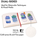 Arteza Watercolor Sketchbooks, 8.25x8.25-inch, 2-Pack, 68 Sheets, Gray Art Journal, Hardcover 110lb Paper Book, Watercolor Sketchbook for Use as ARTEZA