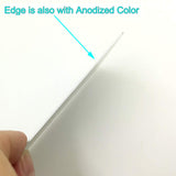 ebamaz Metal Business Cards Anodized Aluminum Plaque Plate 86X54X0.8mm (Silver,Blank,10PCS) ebamaz