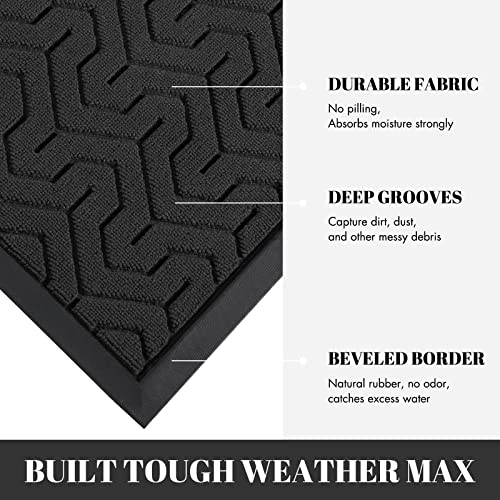 Yimobra Door Mat, All-Season Outdoor Indoor Durable Doormat for Home Entrance Floor, Heavy Duty Non Slip Front Door Mats Outdoor, Easy to Clean, Yimobra