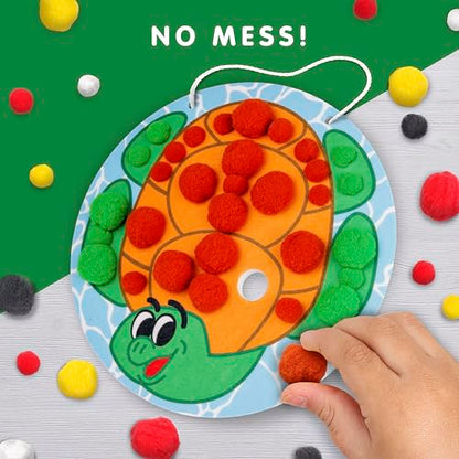 NATIONAL GEOGRAPHIC Kids Pom Poms Arts and Crafts Kit - Pom Pom Animals Toddler Craft Kit, Preschool Art, Toddler Crafts Ages 3-5, Crafts for - WoodArtSupply