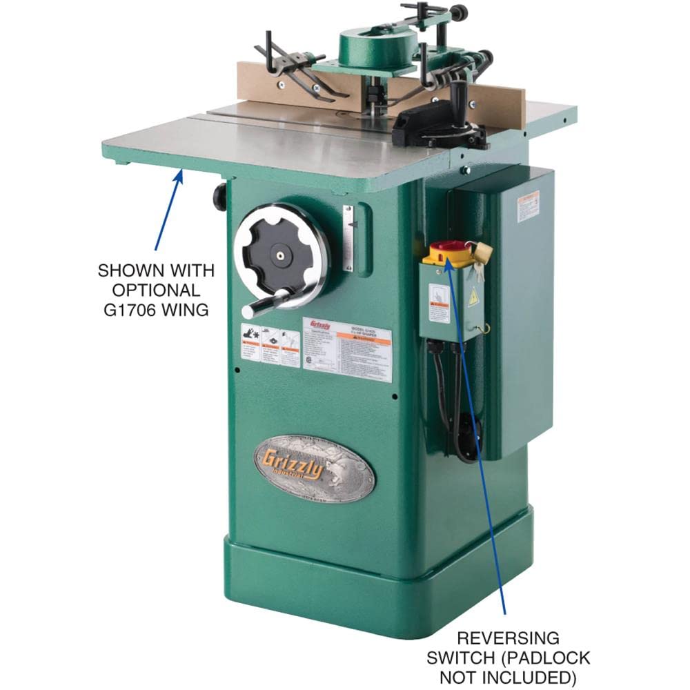 Grizzly Industrial G1035-1-1/2 HP Shaper - WoodArtSupply