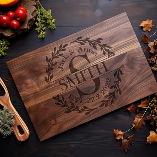 Custom Cutting Boards, Personalized Engraved Cutting Boards, Maple/Walnut Cutting Boards Customized, are Personalized Gifts, Wedding, Birthday, WoodArtSupply