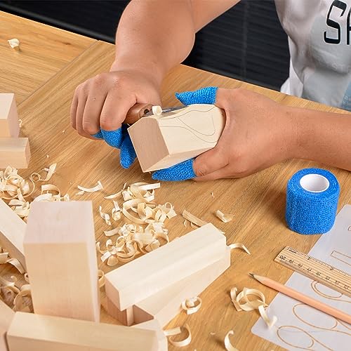 Olerqzer 25 pcs Whittling Wood Blocks Wood Carving Kit with 3 Different Sizes,Carving Basswood for Wood Carving Set Wood Carving Wood (6 inch) Olerqzer
