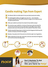 Wood Wicks for Candles Making - NOOR 50 Pieces Smokeless Wooden Wicks with Booster. Crackling Wood Wick with Metal Clips for Candle Making and DIY NOOR