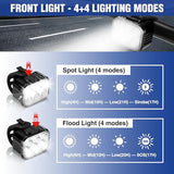 WORKPRO Bike Lights Set Ultra Bright, 8+13 Modes, Rechargeable Bicycle Light, IP65 Waterproof Bike Lights for Night Riding, 1200mAh Bike Headlight WORKPRO