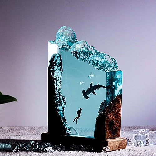 Deep Pour Epoxy Resin, 3 Gallon 2-4" Pour Depths Epoxy Resin Kit Crystal Clear High-Gloss No Bubble Self Leveling for DIY Molds Wood River Table Myqiuf