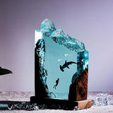 Deep Pour Epoxy Resin, 3 Gallon 2-4" Pour Depths Epoxy Resin Kit Crystal Clear High-Gloss No Bubble Self Leveling for DIY Molds Wood River Table Myqiuf