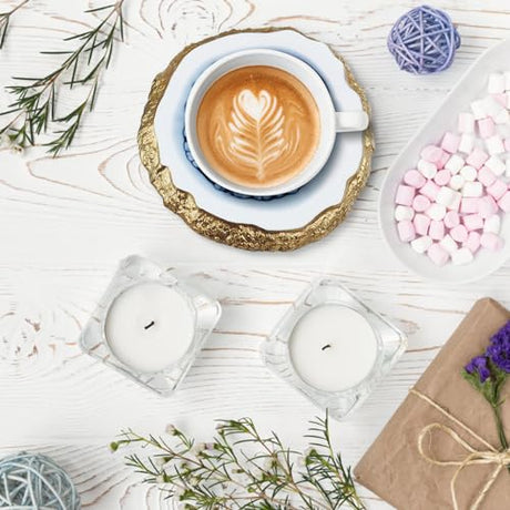4 pcs Resin Coaster Molds, Silicone Coaster Molds for Epoxy Resin，Irregular Edge Coaster Molds for Resin Casting DIY Custom Coasters Resin Crafts SIMEIQI