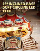 ROKR 3D Wooden Puzzles for Adults-LED Wooden Music Box Kits-Wood Model Kits to Build-3D Puzzles for Kids and Adults-Christmas STEM Toy Gifts ROKR