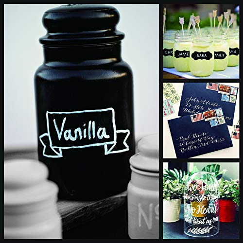 FLYMAX White Paint Pen, 6 Pack 0.7mm Acrylic White Permanent Marker White Paint Pens for Wood Rock Plastic Leather Glass Stone Metal Canvas Ceramic FLYMAX